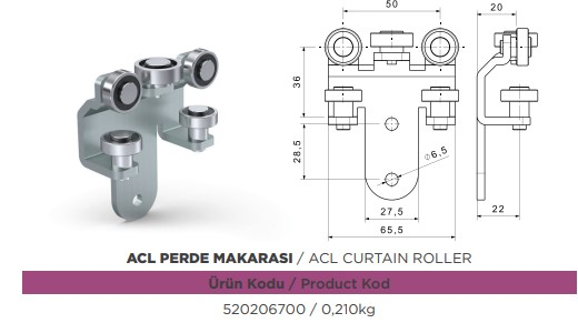 KAYAR CATI PERDE MAKARASI ACL BILYALI 520-206-700